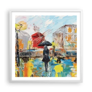 Plakat w białej ramie - Paryskie legendy - 60x60 cm
