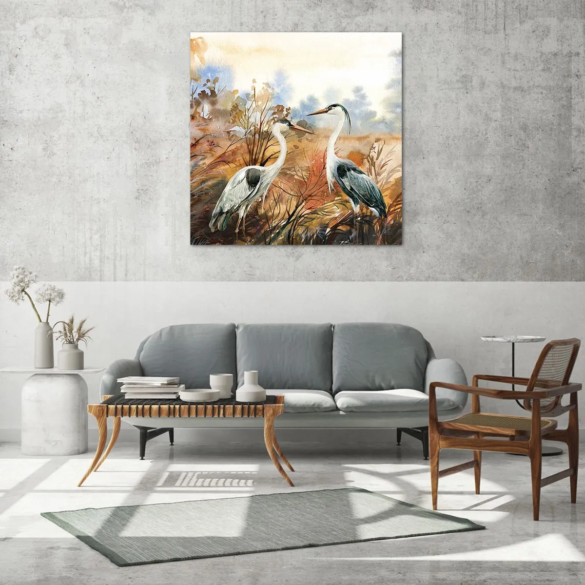 Obraz na szkle - Dokąd jesienią? - 70x70 cm