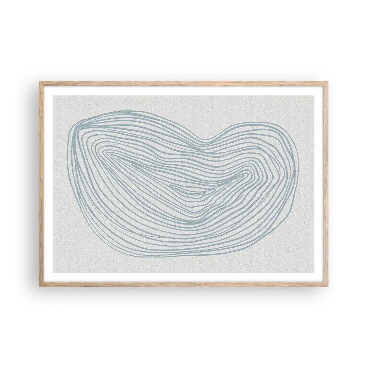 Plakat w ramie jasny dąb - Uśmiech kropli - 100x70 cm