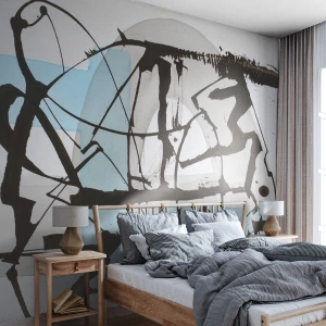 Fototapeta Premium Canvas - Mimo wszystko błękitny - Abstrakcja, Sztuka, Chaos - 400x280 cm