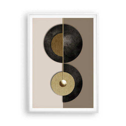 Plakat w białej ramie - Wariacje wokół koła - 70x100 cm