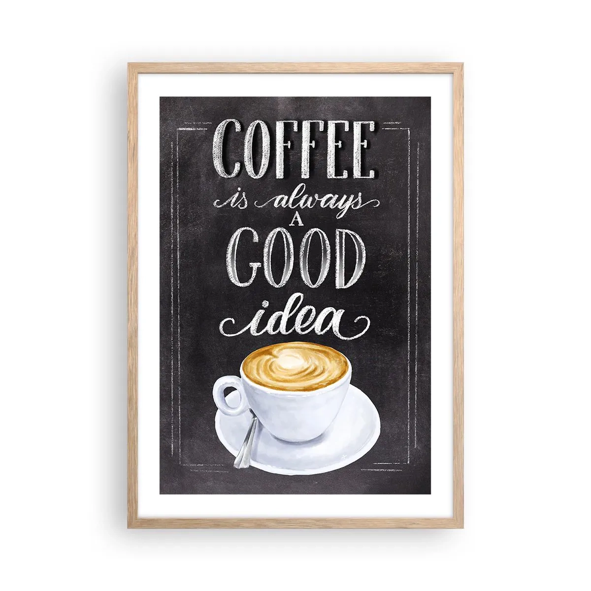 Plakat w ramie jasny dąb - Of course! - 50x70 cm