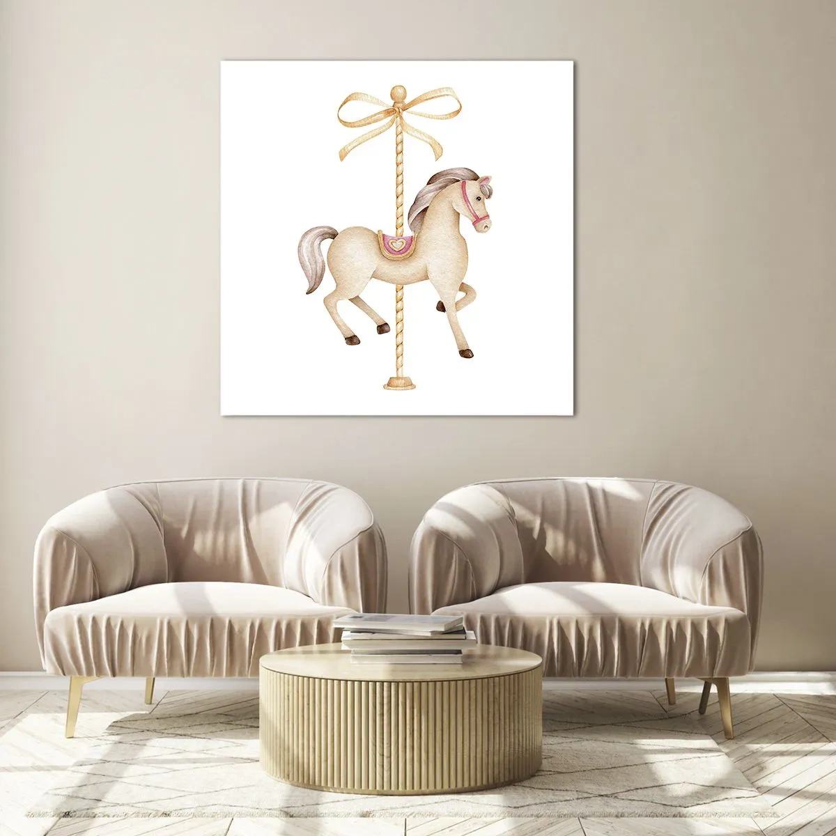 Obraz na szkle - Wdzięcznym kłusem - 40x40 cm