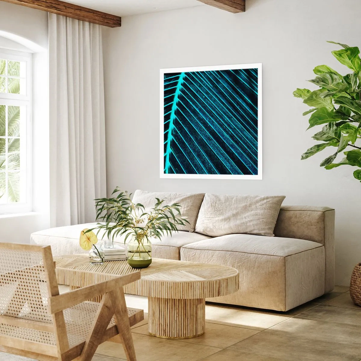 Plakat - Faktura zieleni - 60x60 cm