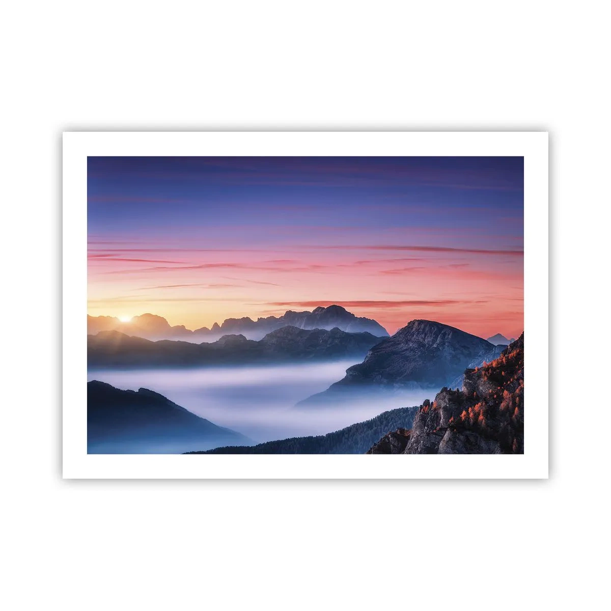 Plakat - Nad dolinami - 70x50 cm