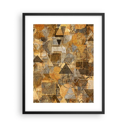 Plakat w czarnej ramie - Świat ujęty w formę - 40x50 cm