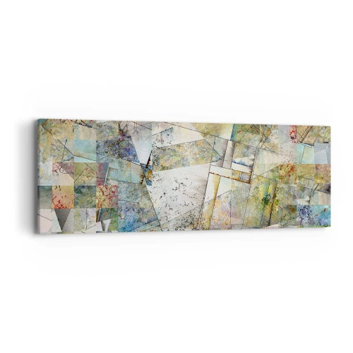 Obraz na płótnie - Geometryczne przetasowanie - 90x30 cm
