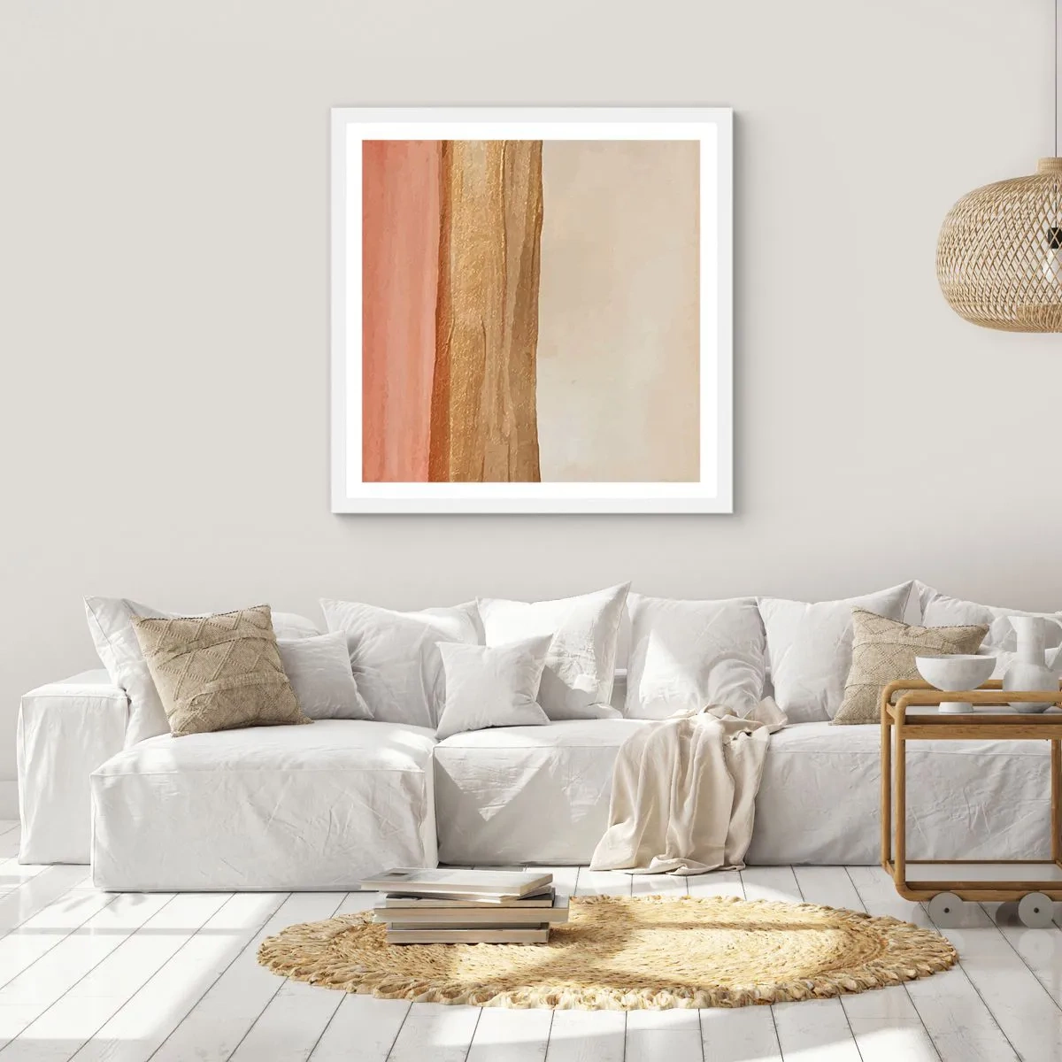 Plakat w białej ramie - Kompozycja wertykalna - 40x40 cm