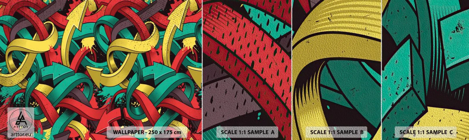 Fototapeta Próbka Premium Sand - Którędy do celu? - Abstrakcja, Sztuka, Komiks - 100x30 cm