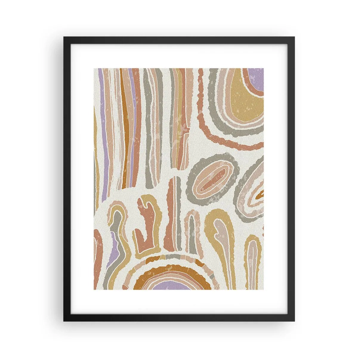 Plakat w czarnej ramie - Barwne przekroje - 40x50 cm