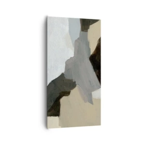 Obraz na płótnie - Abstrakcja: rozstaje szarości - 65x120 cm