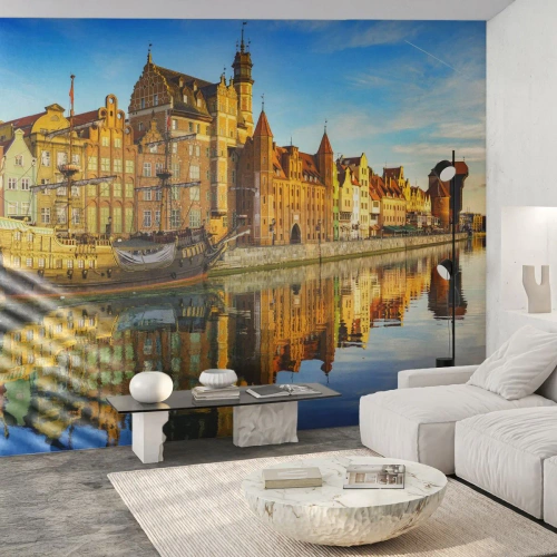 Fototapeta Premium Canvas - Lustrzane odbicie przeszłości - Miasto, Gdańsk, Architektura - 400x280 cm