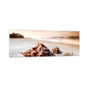 Obraz na szkle - Wygnanki fal - 90x30 cm