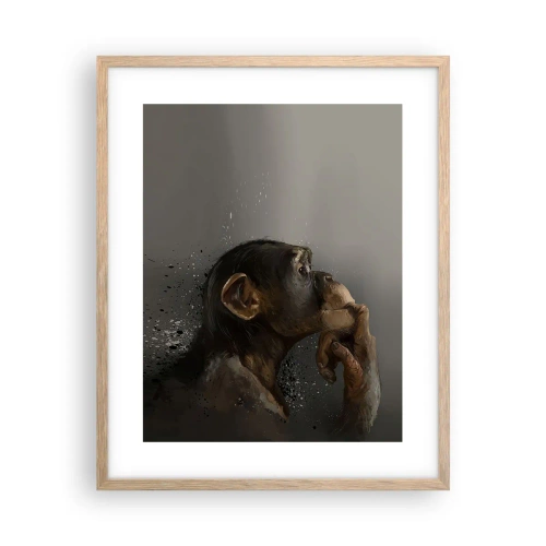 Plakat w ramie jasny dąb - Z pewnością myśliciel - 40x50 cm