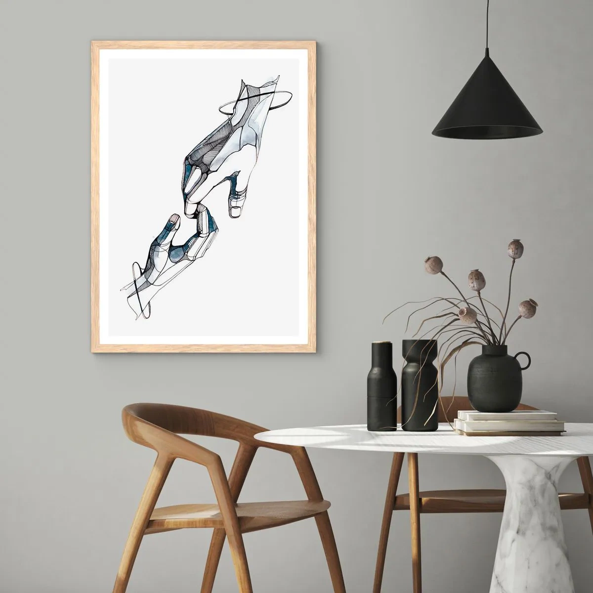 Plakat w ramie jasny dąb - Dobry gest - 30x40 cm