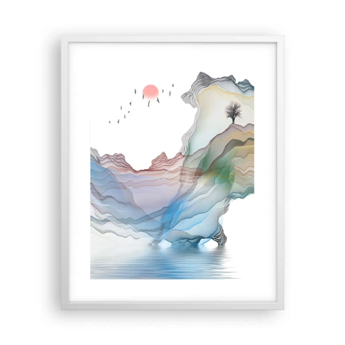Plakat w białej ramie - Ku kryształowym górom - 40x50 cm