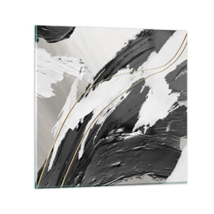 Obraz na szkle - Abstrakcja z rozmachem - 70x70 cm