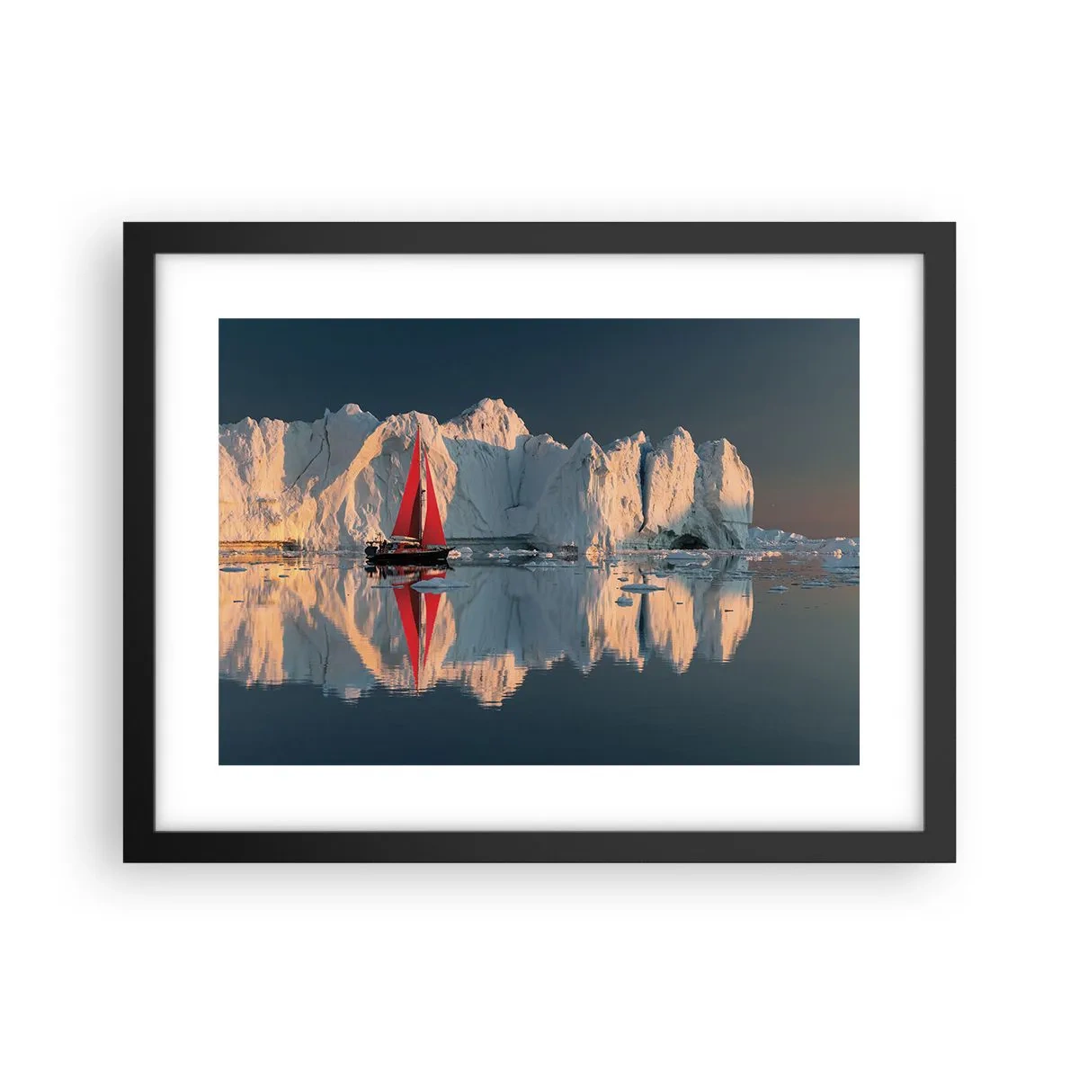 Plakat w czarnej ramie - Na krańcu świata - 40x30 cm