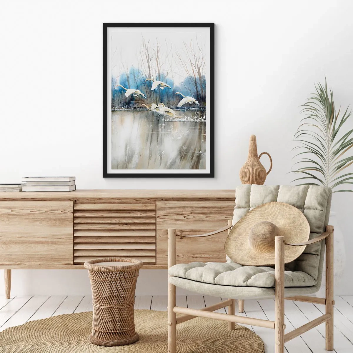 Plakat w czarnej ramie - Jak w baśni o dzikich łabędziach - 40x50 cm