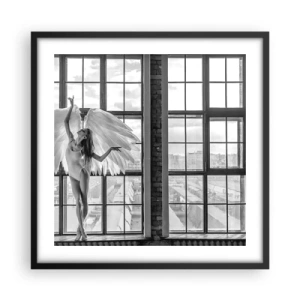 Plakat w czarnej ramie - Miasto aniołów? - 50x50 cm