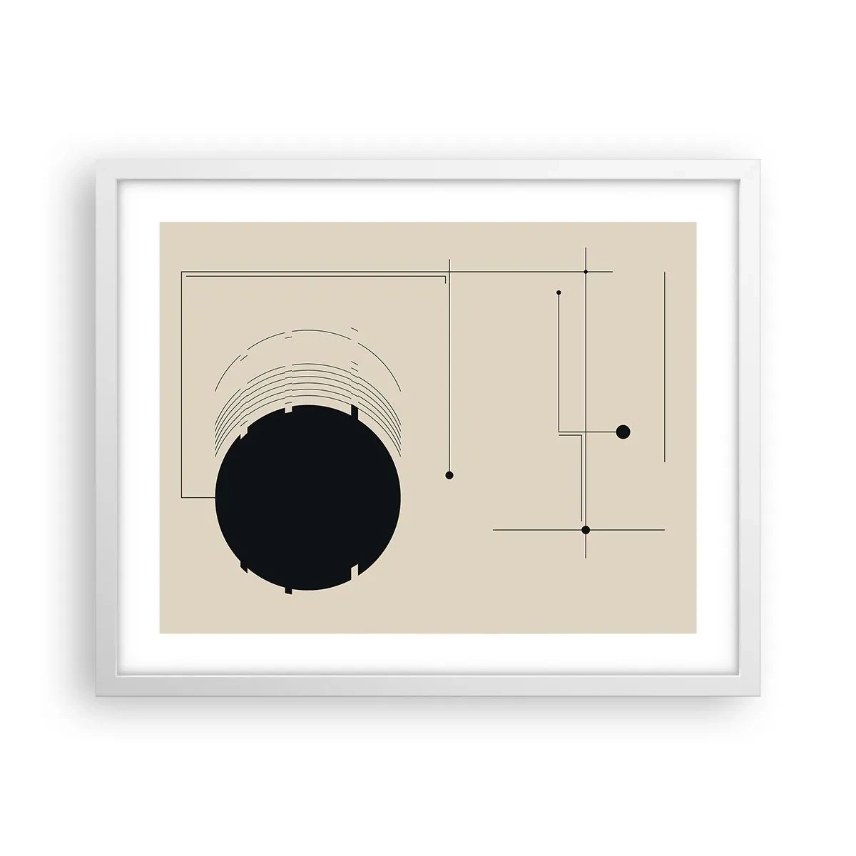 Plakat w białej ramie - Sprężysta i dynamiczna kompozycja - 50x40 cm