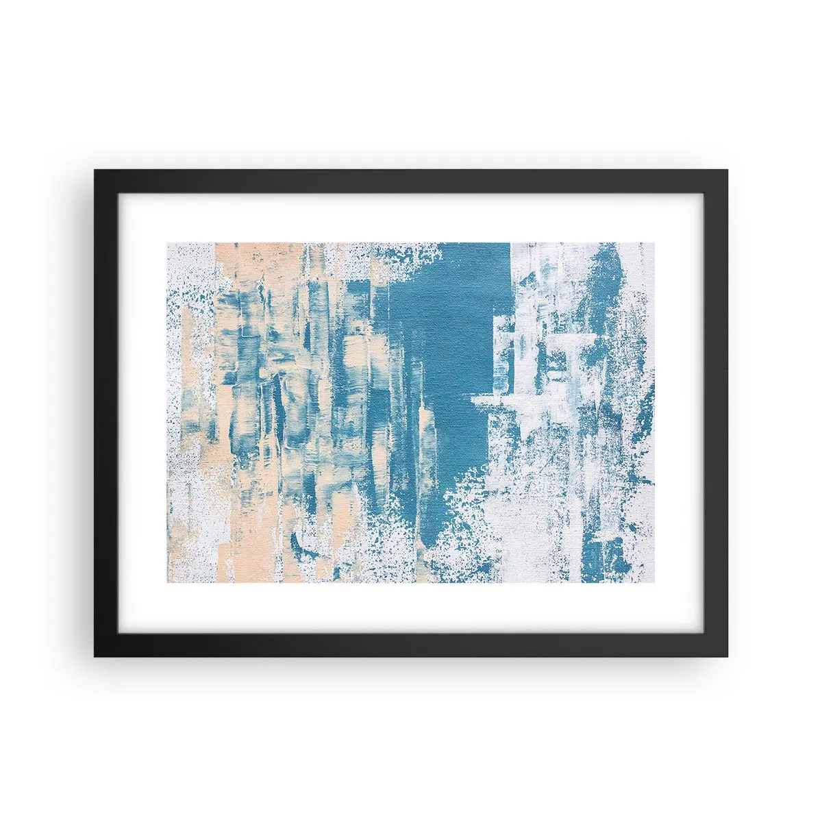 Plakat w czarnej ramie - Przez lodowy sopel - 40x30 cm