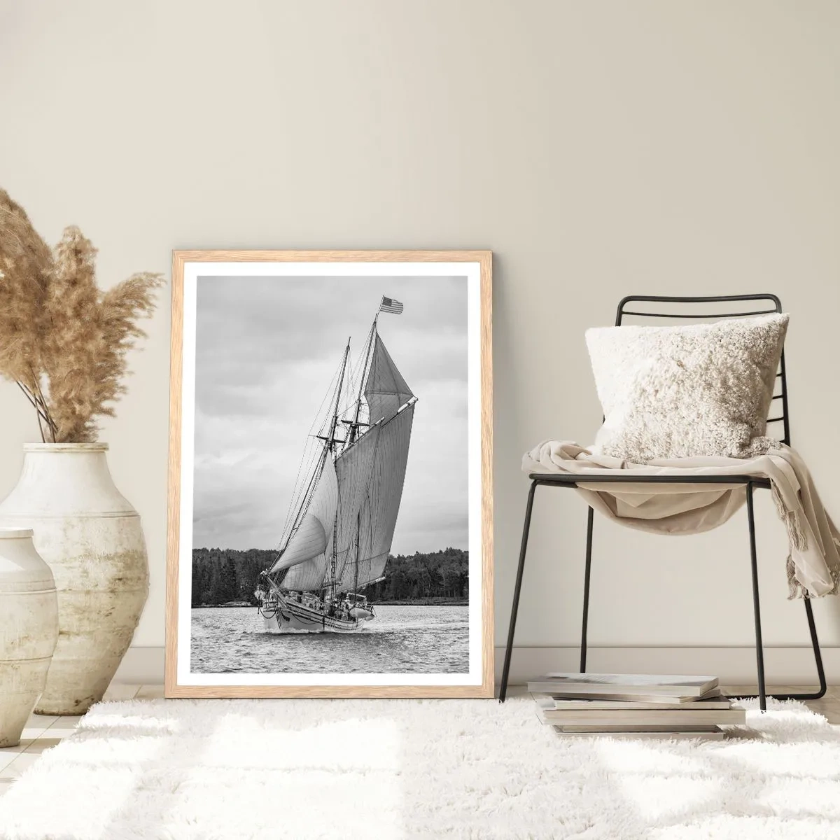 Plakat w ramie jasny dąb - Bracia wiatru - 40x50 cm