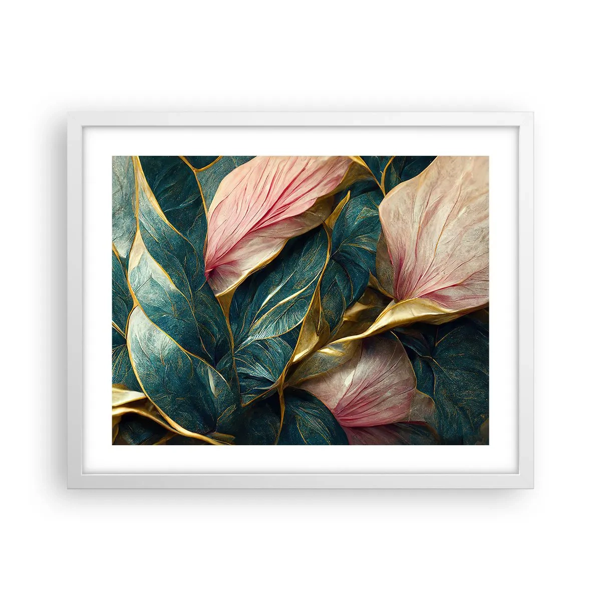 Plakat w białej ramie - Naturalna elegancja i styl - 50x40 cm