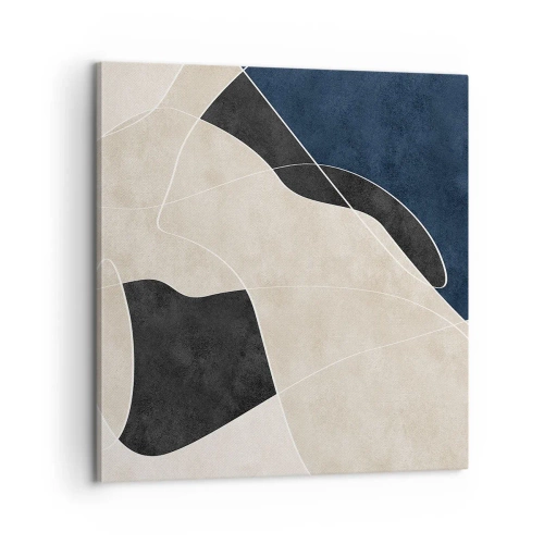 Obraz na płótnie - Kompozycja abstrakcyjna – kontrast barw - 60x60 cm