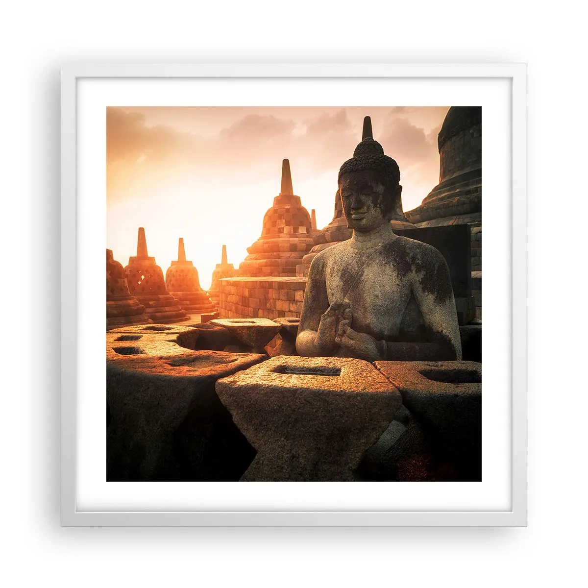 Plakat w białej ramie - Pogoda wielkiej mądrości - 50x50 cm