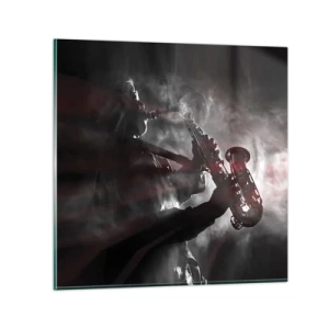 Obraz na szkle - W oparach jazzu - 40x40 cm
