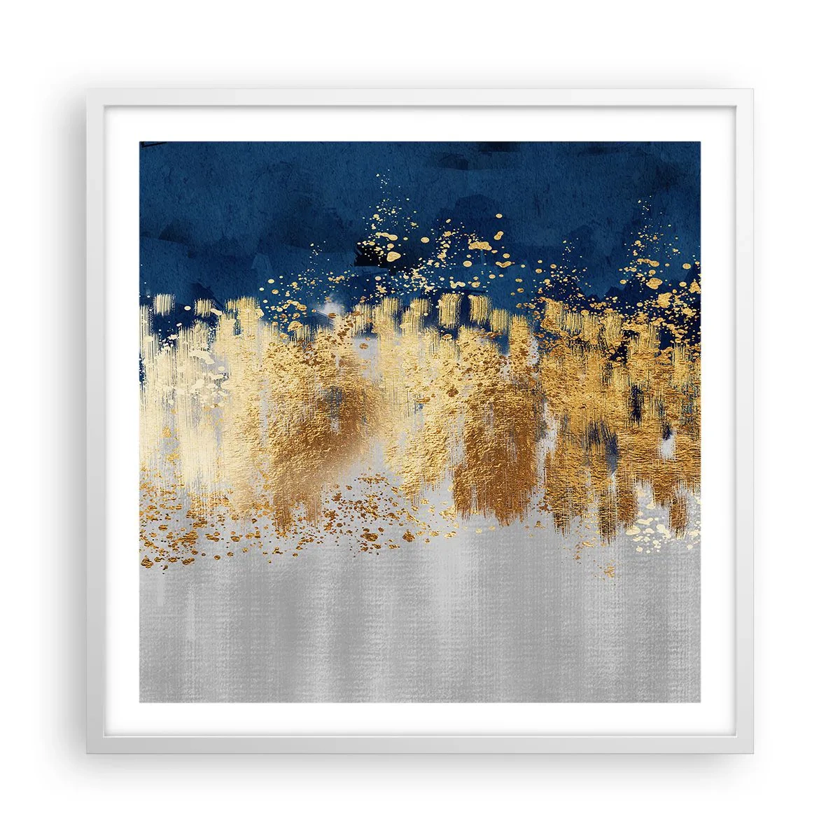 Plakat w białej ramie - Nowoczesna kompozycja z błyskiem - 60x60 cm