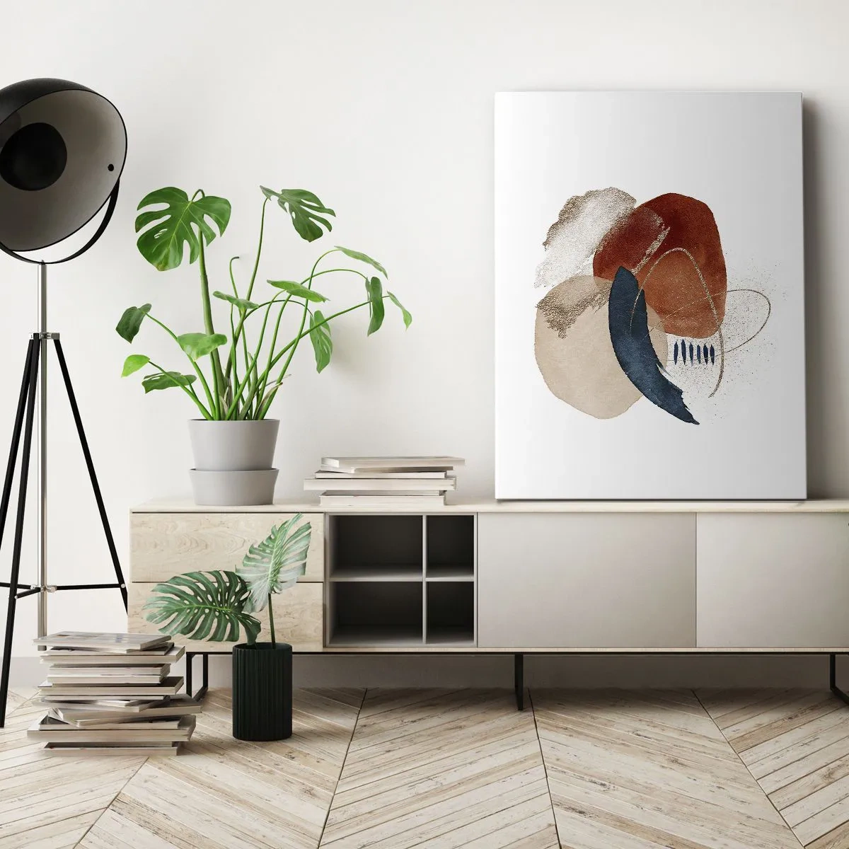 Obraz na płótnie - Owalna kompozycja - 65x120 cm