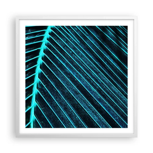 Plakat w białej ramie - Faktura zieleni - 60x60 cm