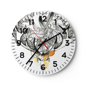 Zegar ścienny - Rogi obfitości - 30x30 cm