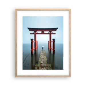 Plakat w ramie jasny dąb - Japońska zaduma - 40x50 cm