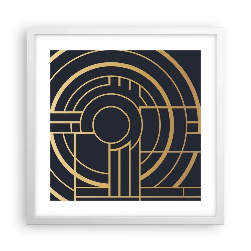 Plakat w białej ramie - Obroty rzeczy - 40x40 cm