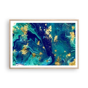 Plakat w ramie jasny dąb - Płatki słońca  - 100x70 cm