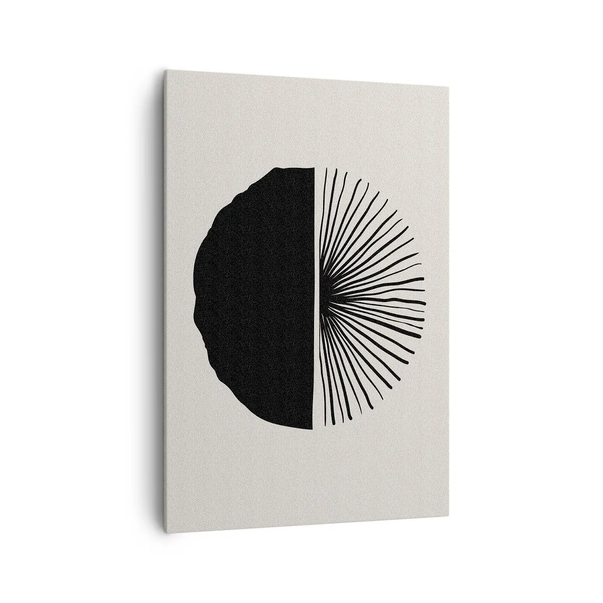 Obraz na płótnie - Minimalistyczny czarny motyw na jasnym tle - 70x100cm - Wachlarz możliwości - Nowoczesna dekoracja ścienna do salonu i sypialni ARTTOR
