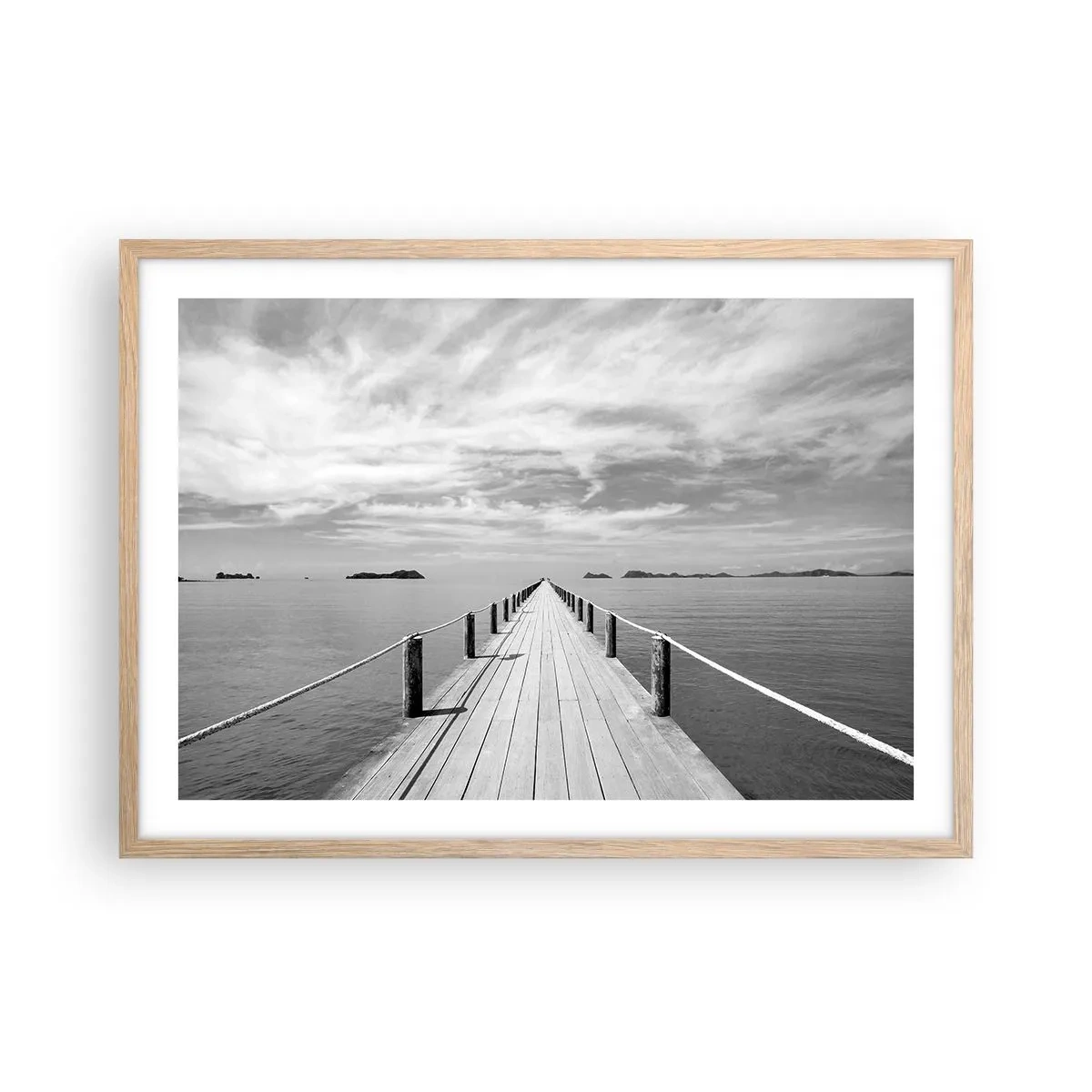 Plakat w ramie jasny dąb - A może podróż… - 70x50 cm