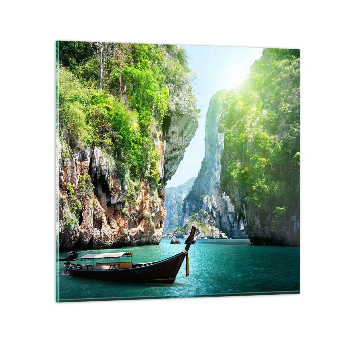 Obraz na szkle - Zaproszenie do egzotycznej podróży - 40x40 cm