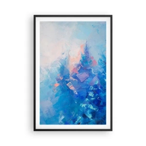 Plakat w czarnej ramie - Zimowa abstrakcja - 61x91 cm