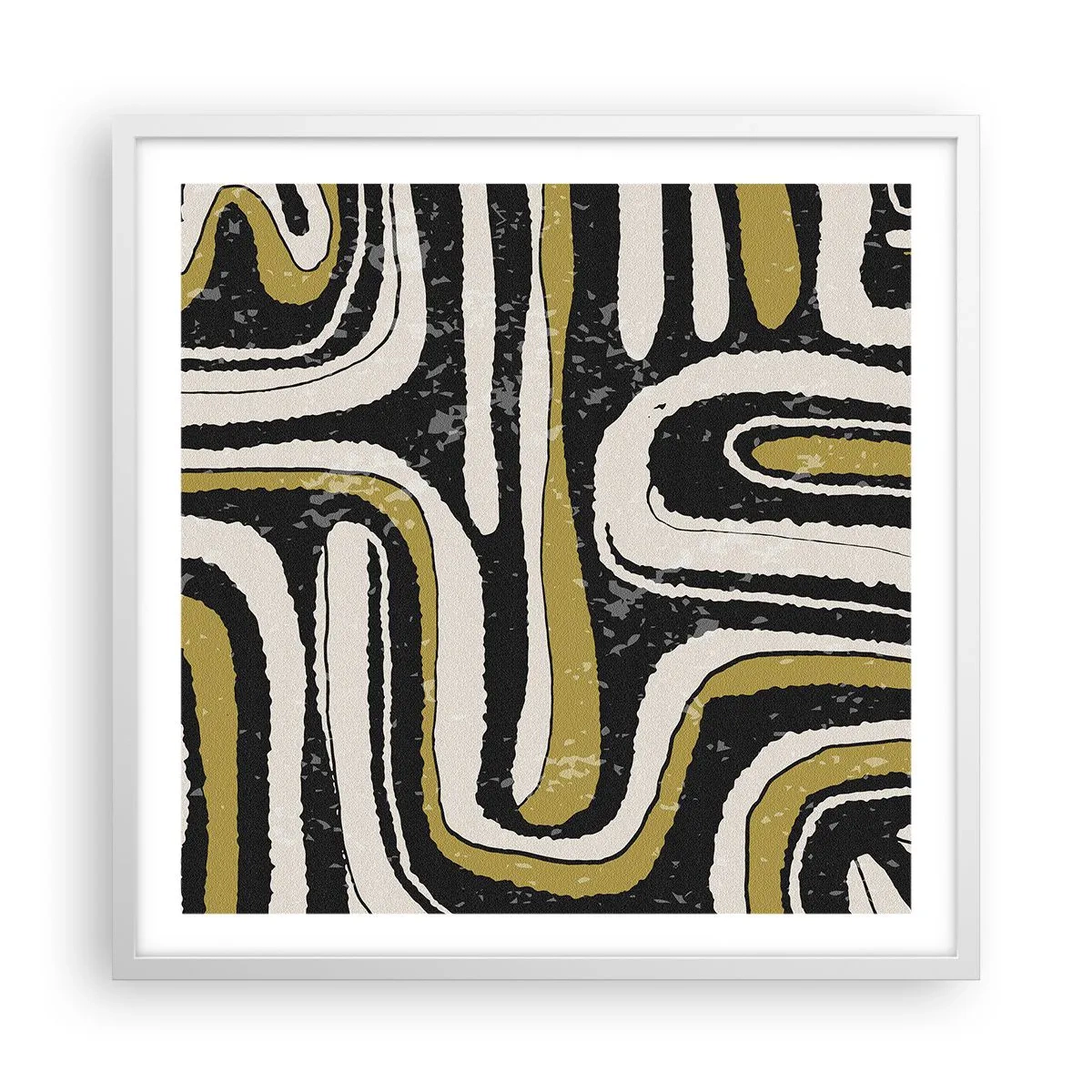 Plakat w białej ramie - Kompozycja: trakty i zaułki - 60x60 cm