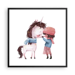 Plakat w czarnej ramie - Zimowa opowieść - 60x60 cm