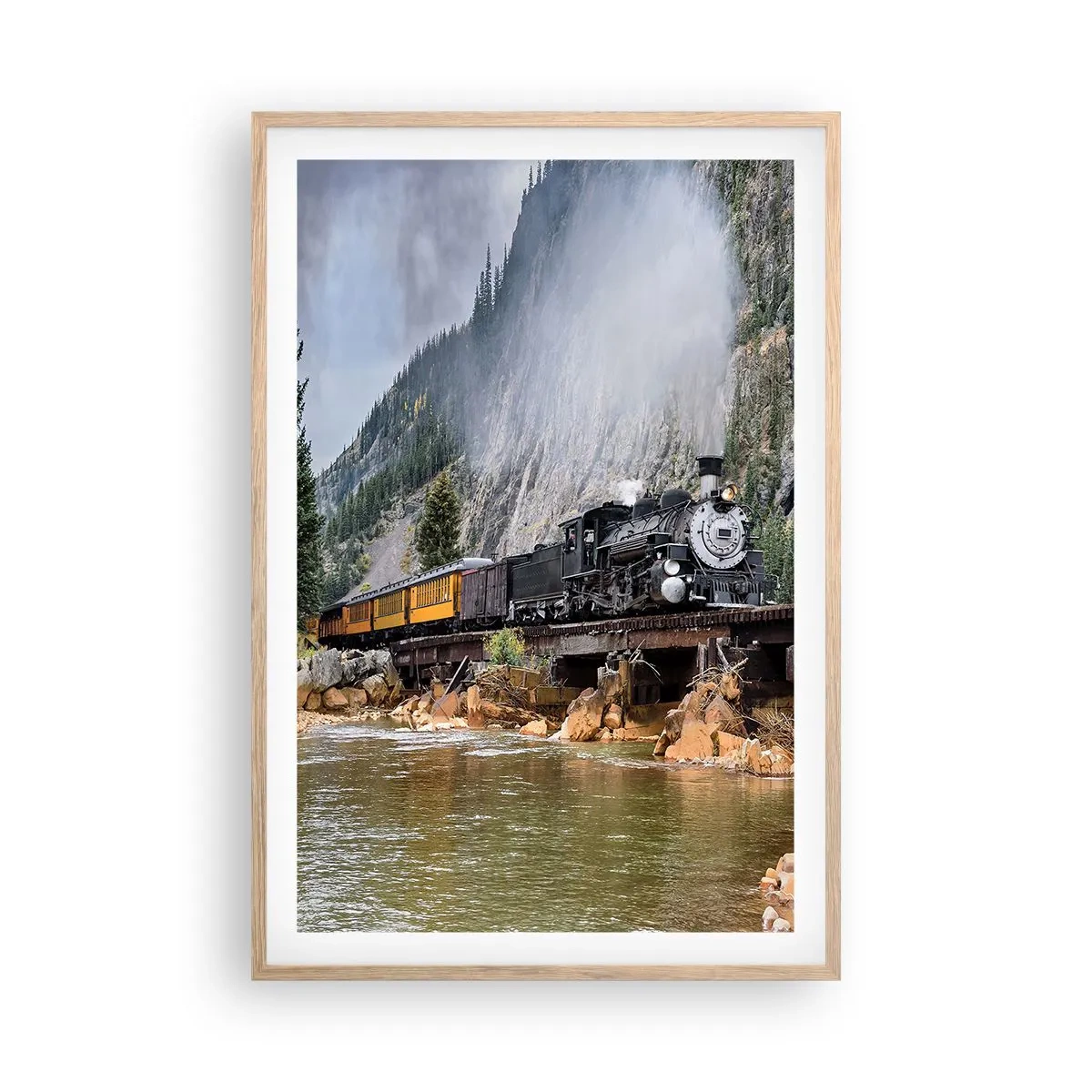 Plakat w ramie jasny dąb - A dokąd to? Dokąd? - 61x91 cm