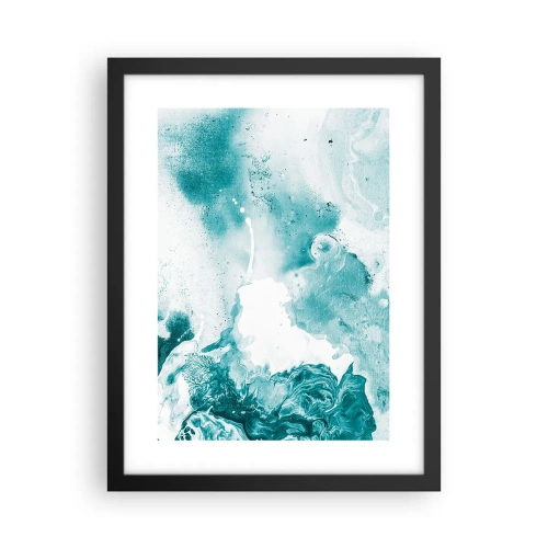 Plakat w czarnej ramie - Rozlewiska błękitu - 30x40 cm