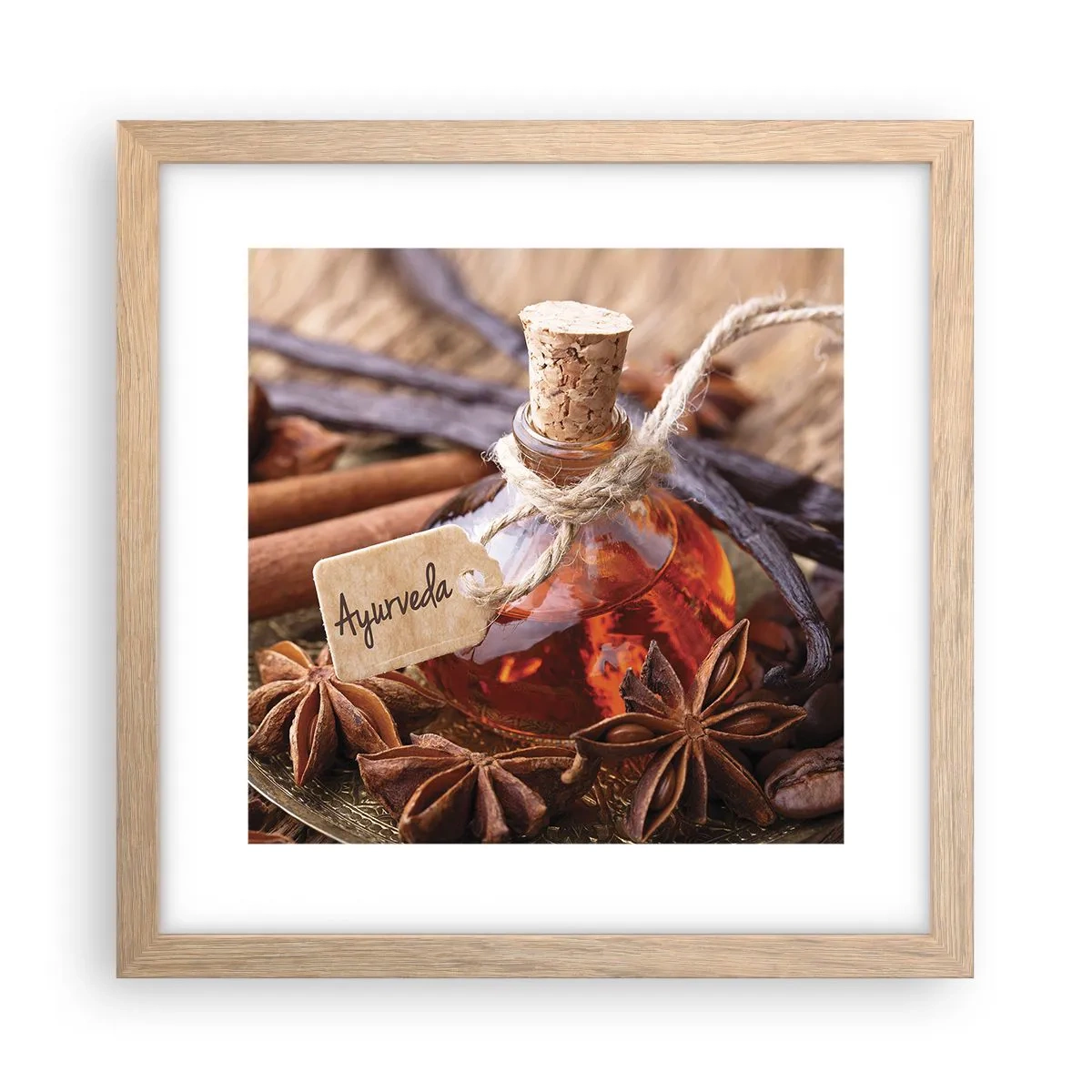 Plakat w ramie jasny dąb - Ku jedności ciała i ducha - 30x30 cm