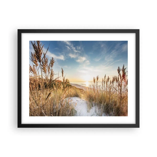 Plakat w czarnej ramie - Północna plaża - 50x40 cm