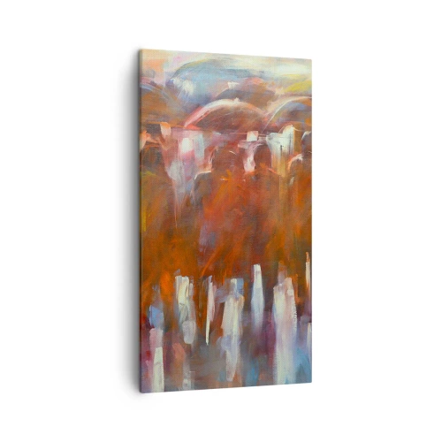 Obraz na płótnie - Równi w deszczu i mgle - 45x80 cm