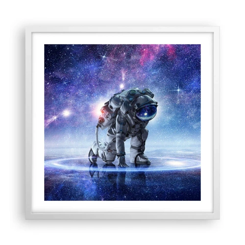 Plakat w białej ramie - Niebo gwiaździste nade mną - 50x50 cm